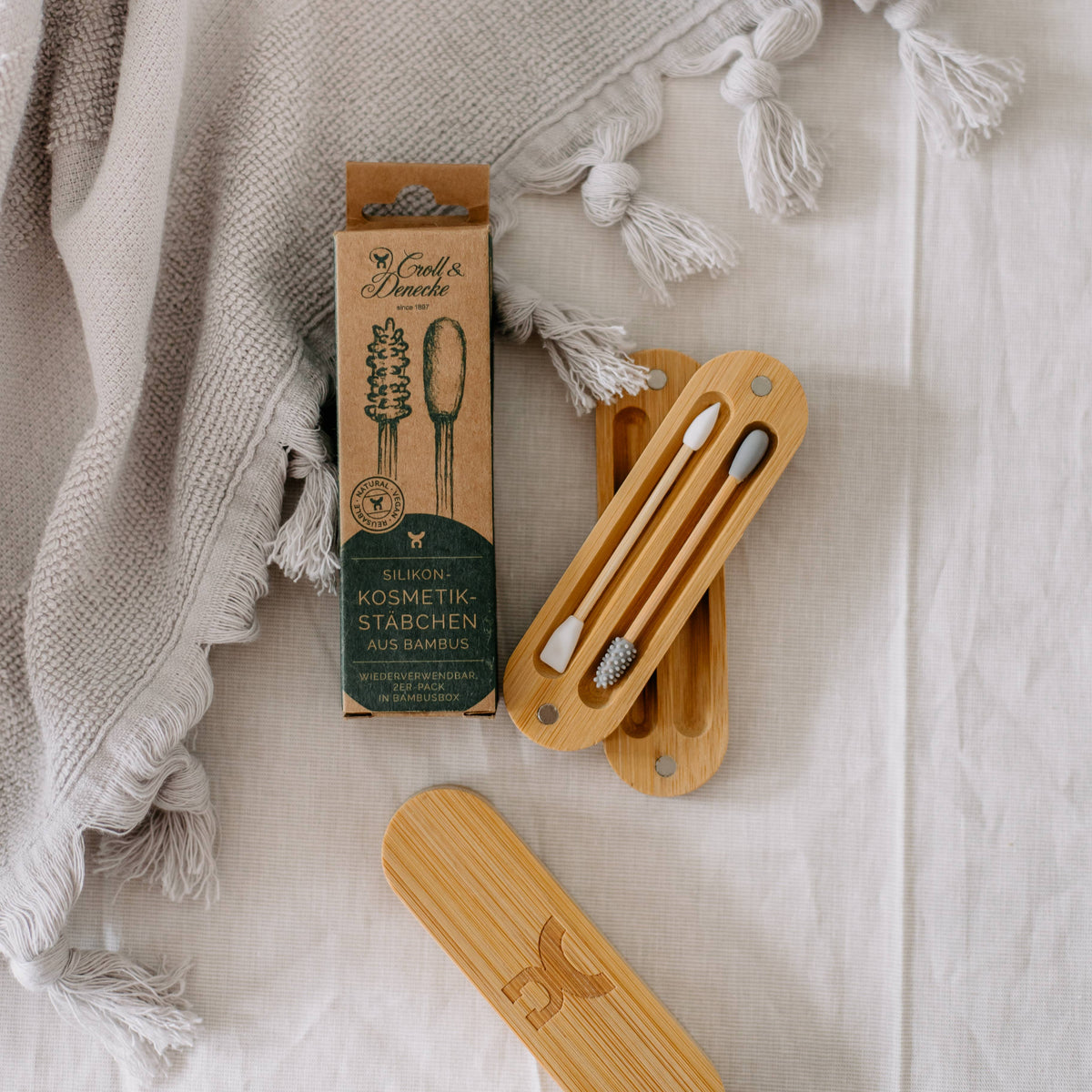 Croll & Denecke - Silicone cosmetic sticks made of bamboo wellness — alternate product image, view 2