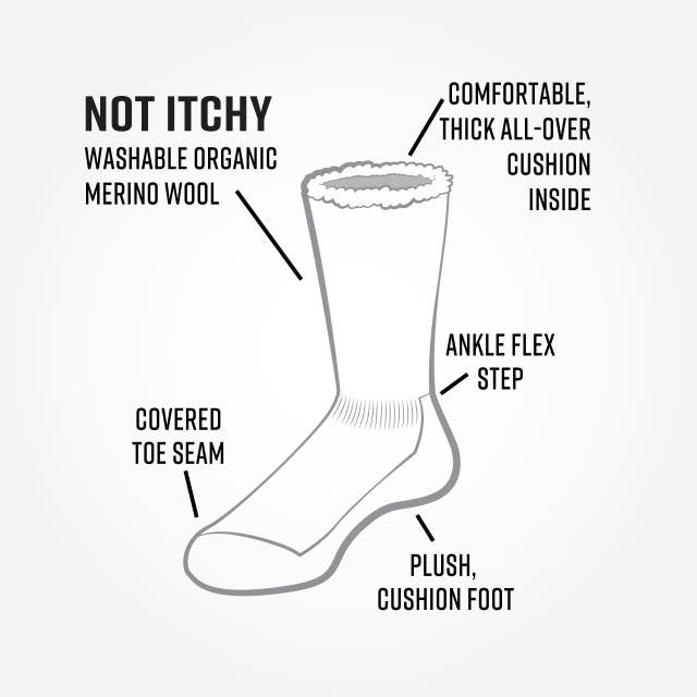 Maggie's Organics - Organic Wool Mountain Hiker Socks — alternate product image, view 7