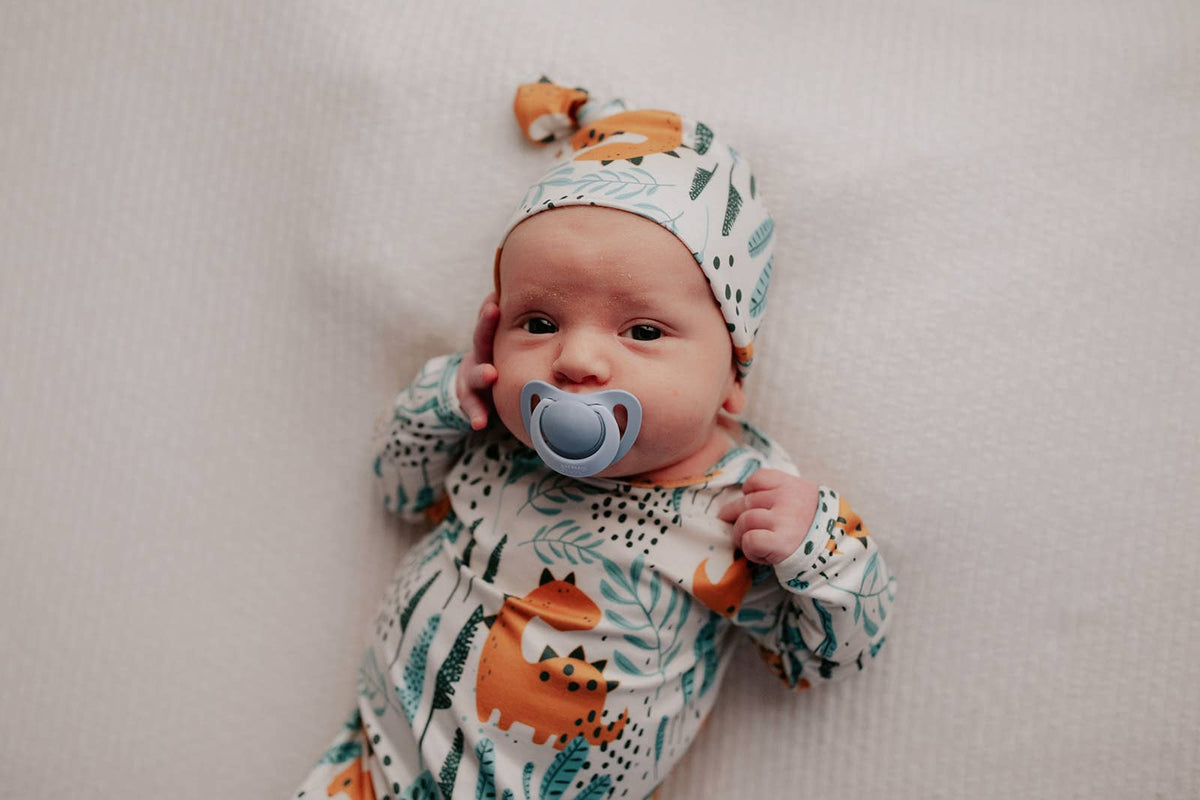 Three Little Tots - Dinosaur Animal Print Zoo Knotted Gown — alternate product image, view 9