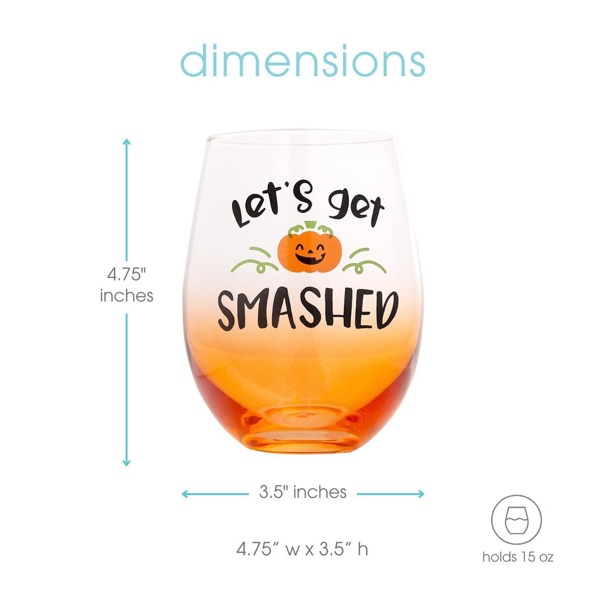 Vaso de vino sin tallo de Halloween - Vamos a emborracharnos