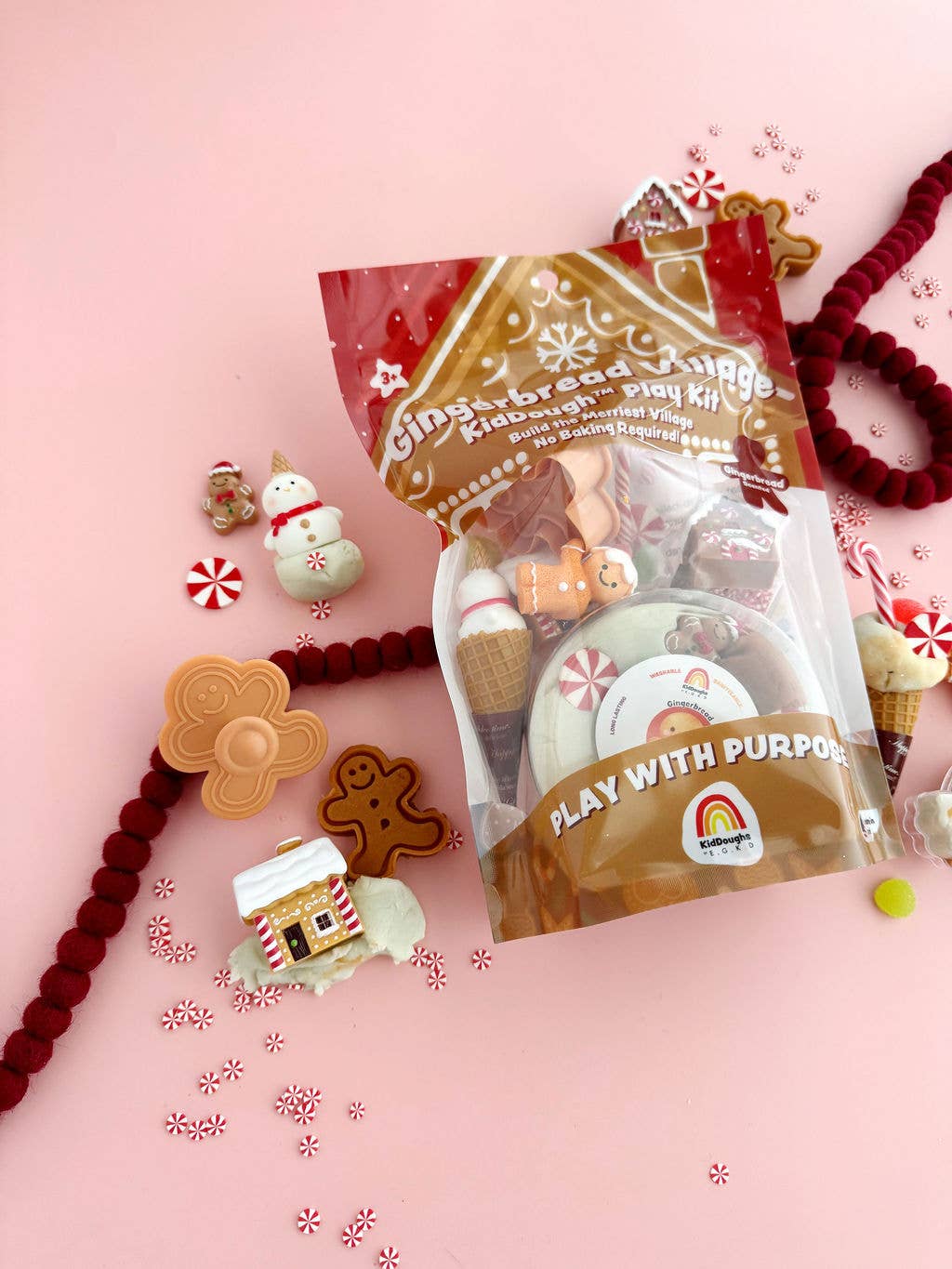 Earth Grown KidDoughs (KidDoughs by EGKD) - Gingerbread Village KidDough Play Kit — alternate product image, view 3