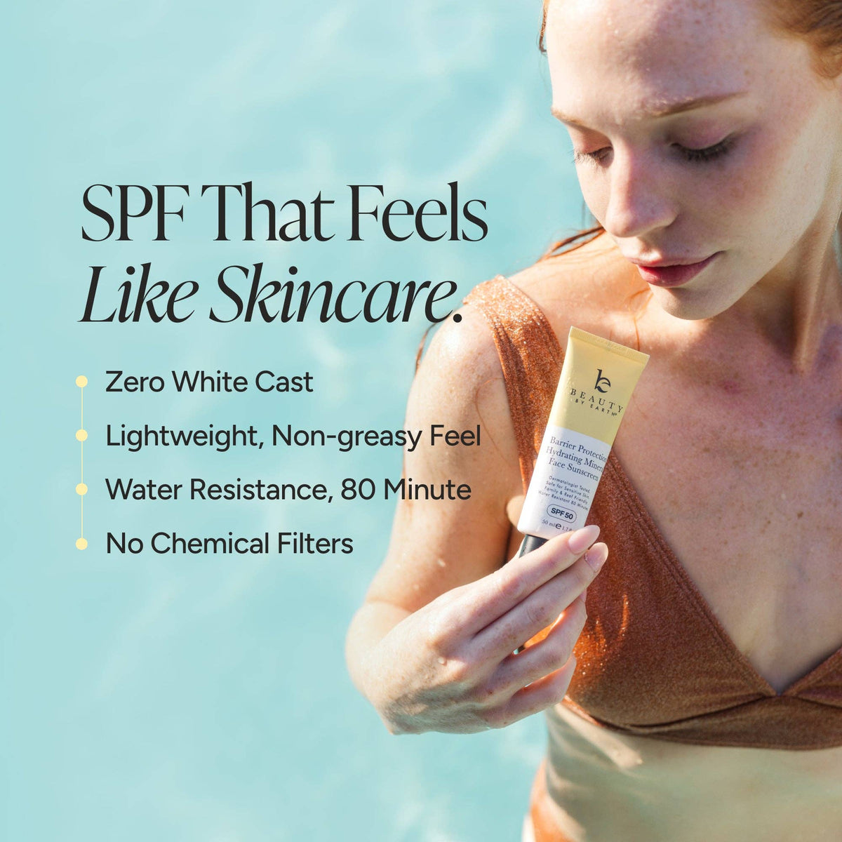 Beauty By Earth - Barrier Protection Hydrating Mineral Face Sunscreen (SPF 50) — alternate product image, view 3