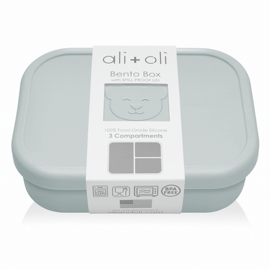 Ali+Oli - Fiambrera de silicona hermética Ali+Oli (azul) Vuelta al cole