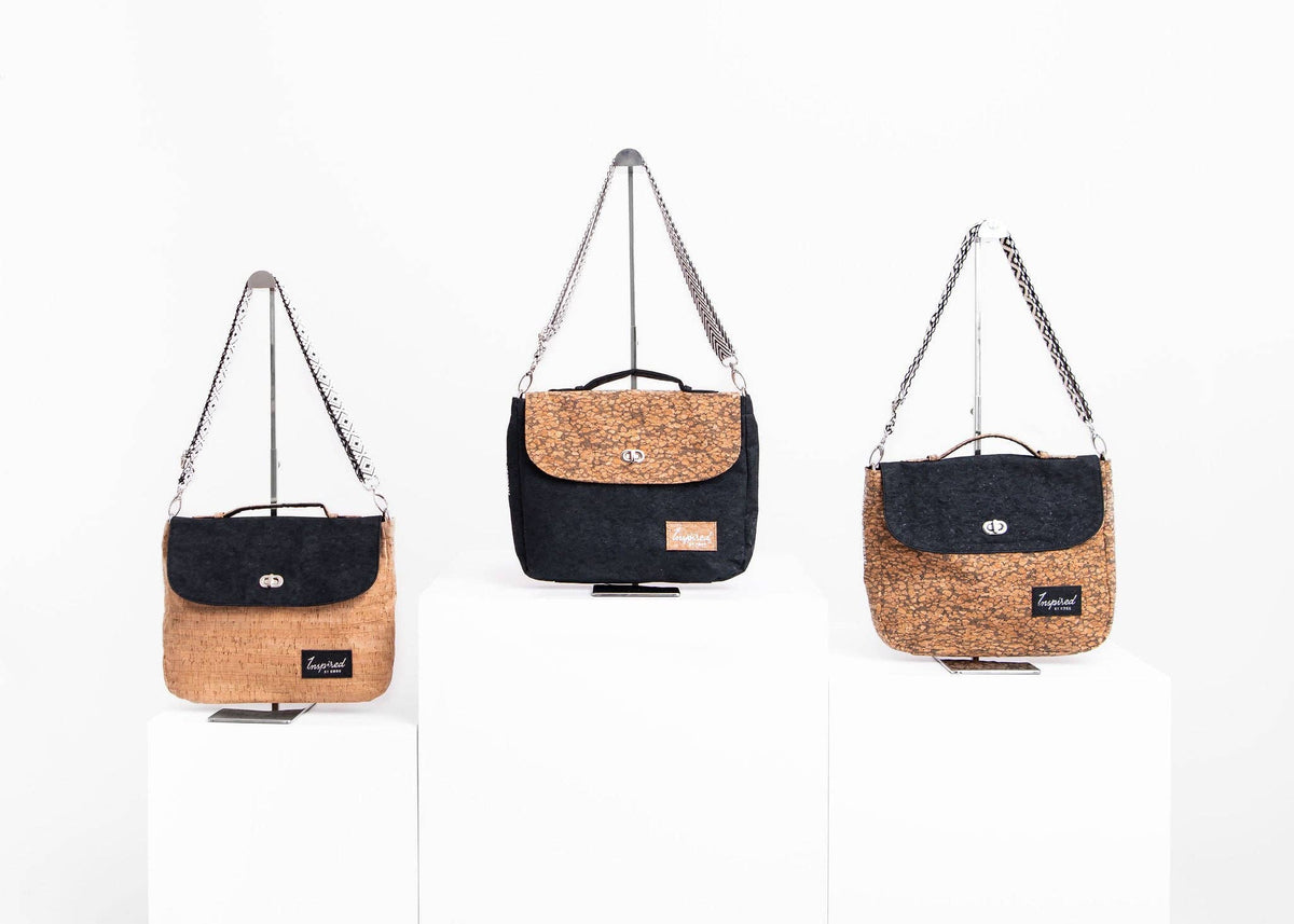 KORK & Inspired by KORK - Crescent Cork Messenger - Natural