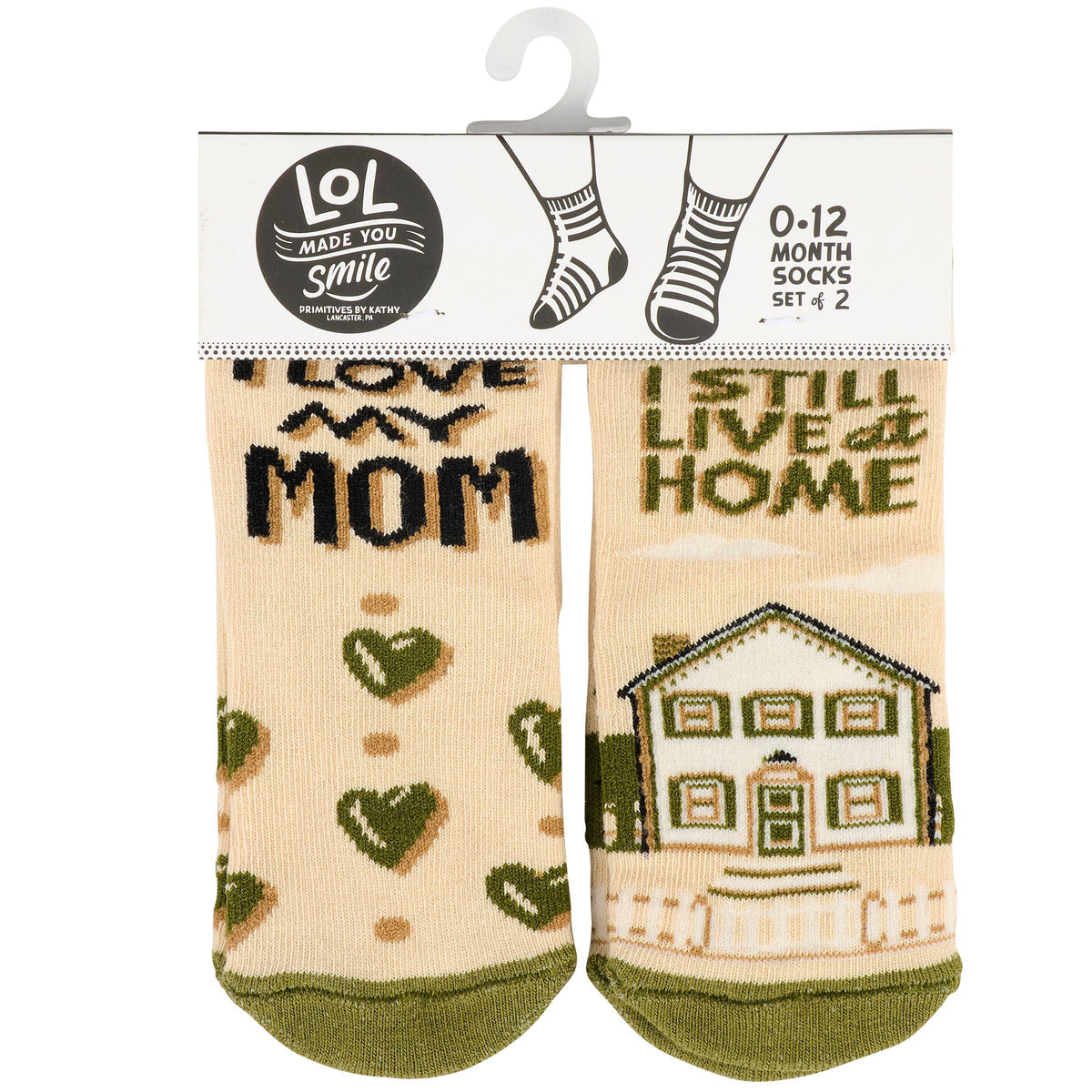 Primitives by Kathy - I Still Live At Home Baby Sock Set