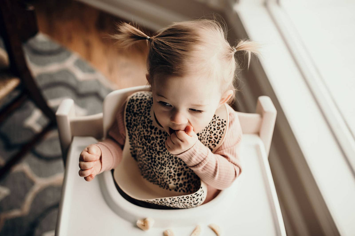 Three Little Tots - Leopard Print Silicone Bib with Crumb Catcher — alternate product image, view 10