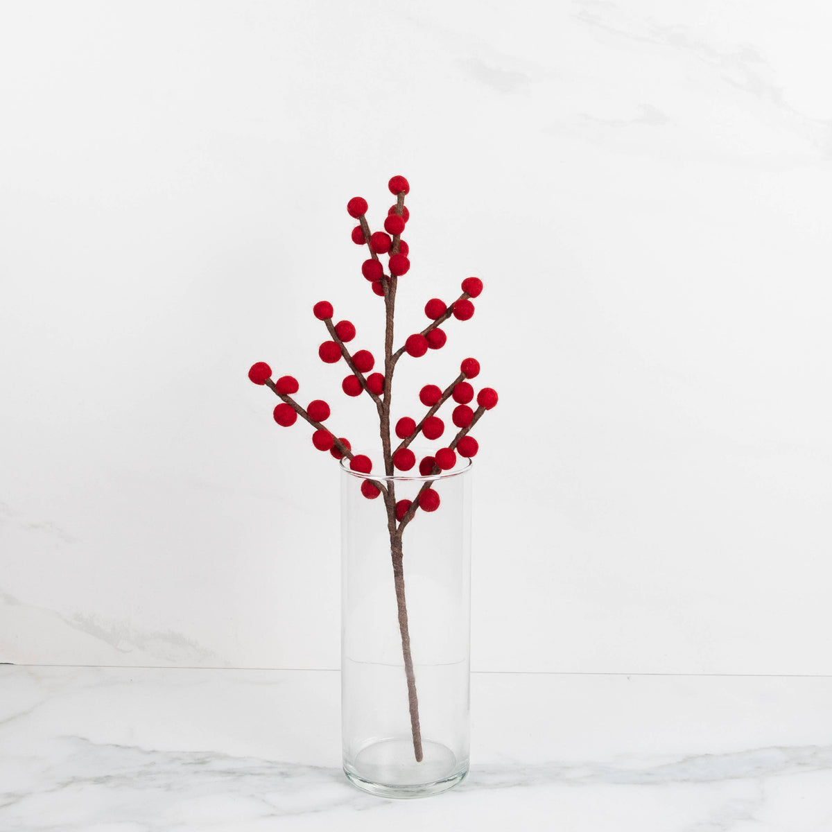 The Winding Road - Felt Décor - Red & White Holly Berry — alternate product image, view 2