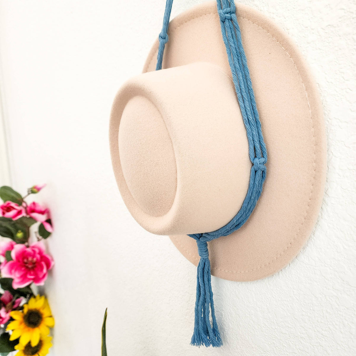 Handmade By Uruba - Macrame Hat Hanger, Wall Mounted Hat Display and Organizer — alternate product image, view 15