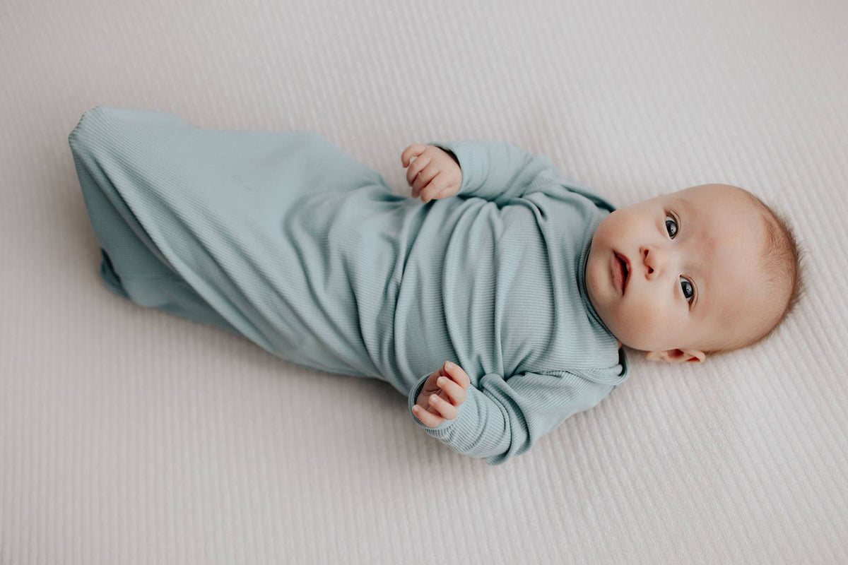 Three Little Tots - Blue Bird Knotted Gown — alternate product image, view 16