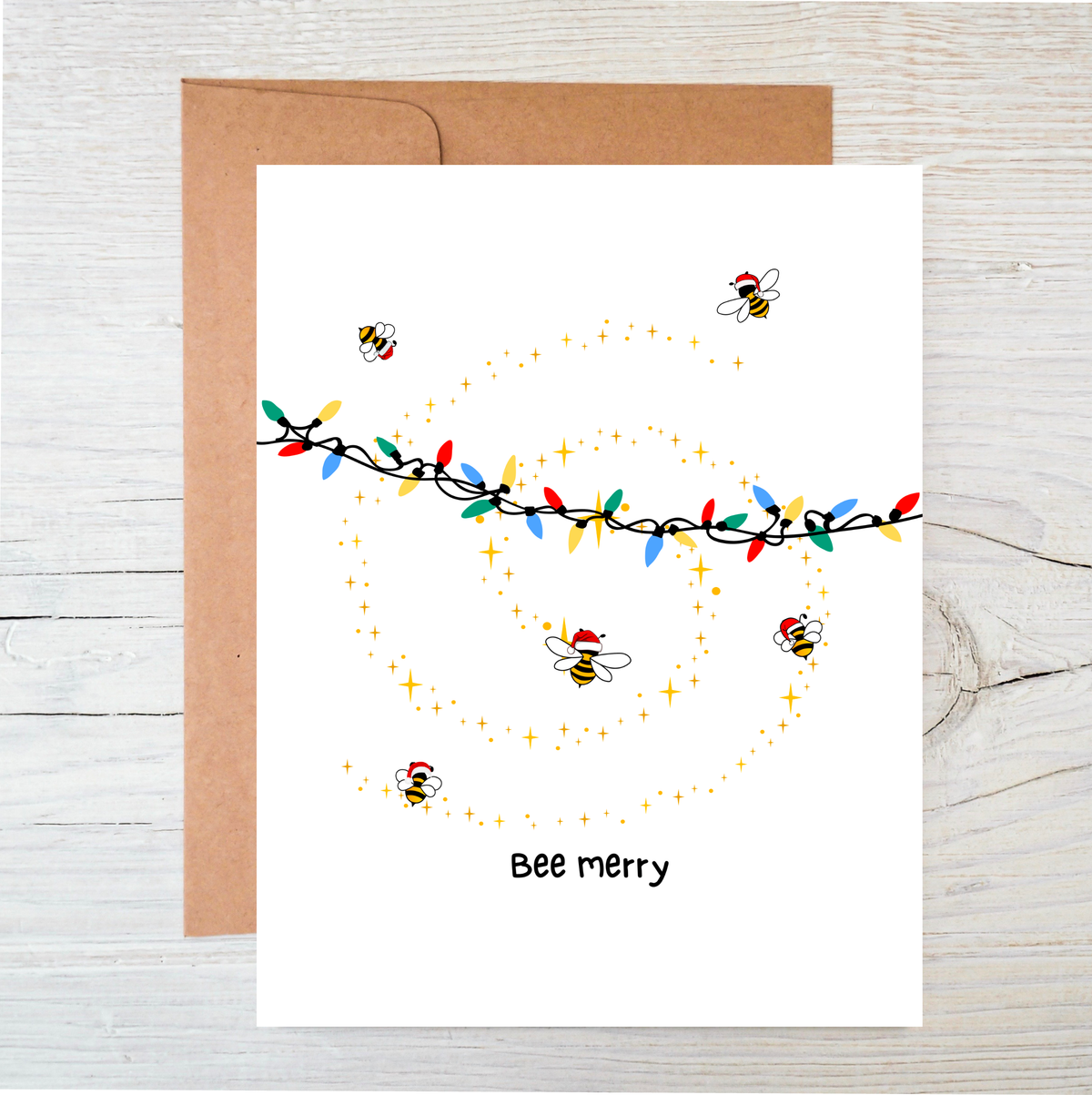 The Raven’s Edge Studio - Plantable Christmas Card: Eco Friendly Holiday, Bee Merry