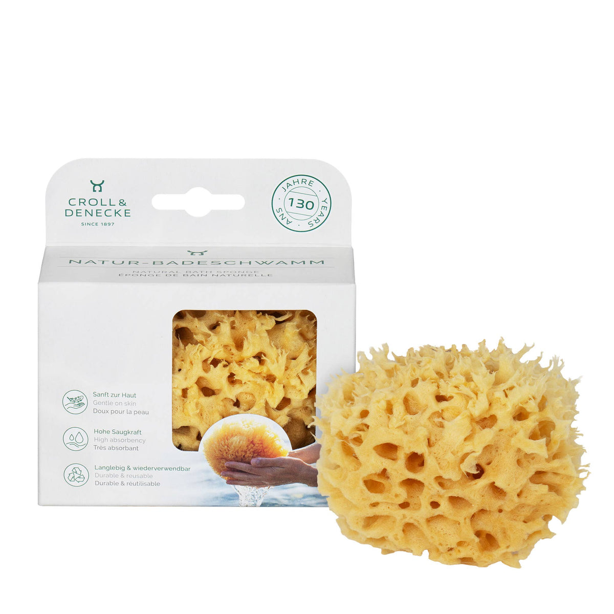 Croll & Denecke - Natural sponge in an eco-friendly gift box — alternate product image, view 2