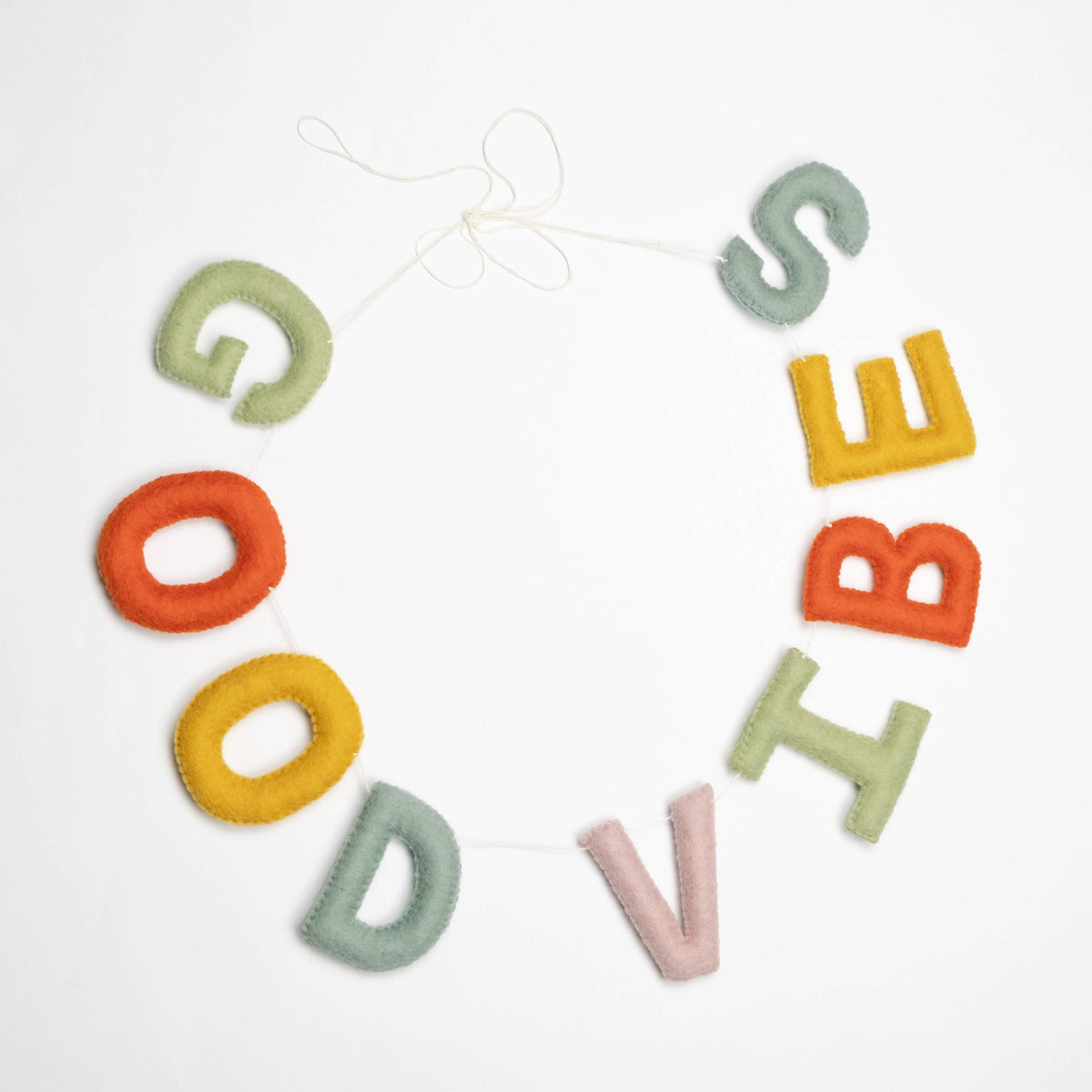 The Winding Road - Garland - Banner - Good Vibes - Wall Decor — hanging decorative ornament or garland displayed