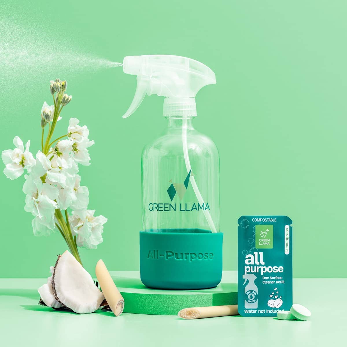 Green Llama - Green Llama Home Cleaning Kit - All-Purpose | Glass | Bath