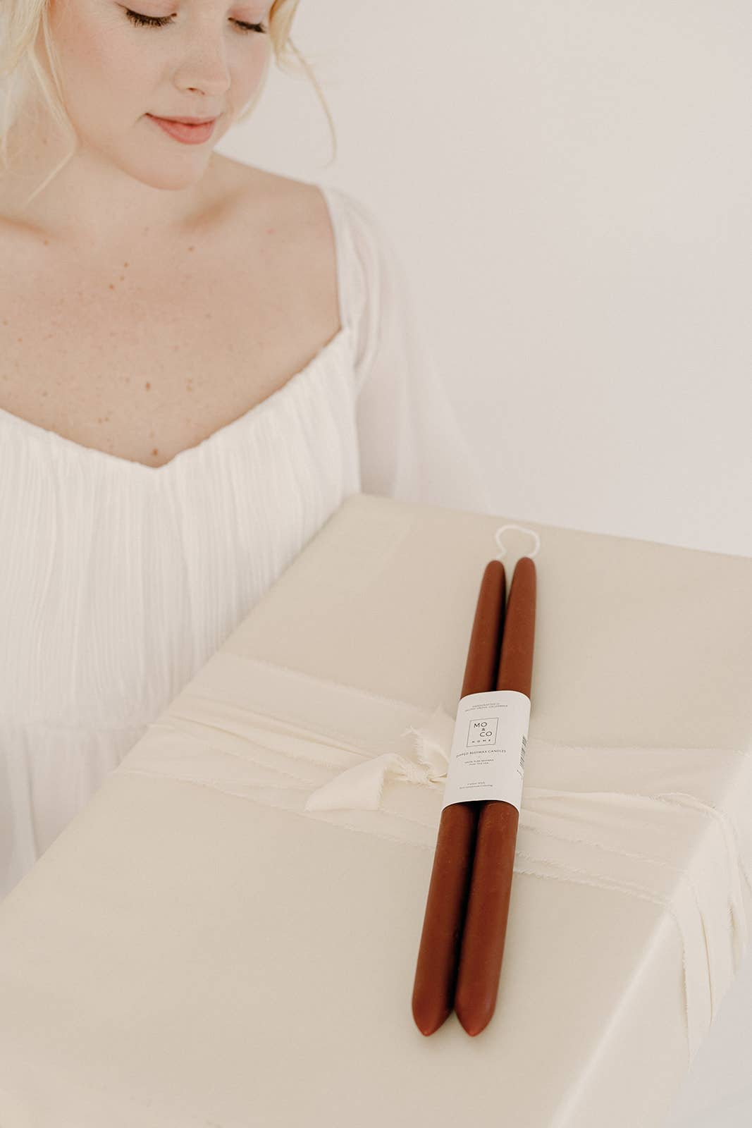 Mo&Co Home -  Burgundy | Dipped Beeswax Taper Candles | All Natural
