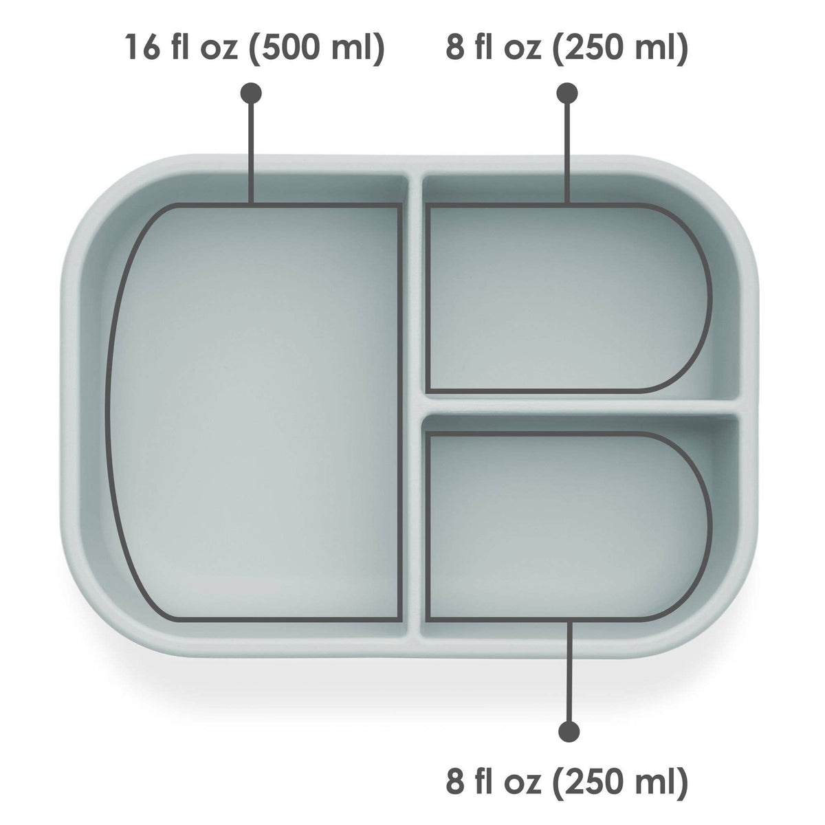 Ali+Oli - Ali+Oli Leakproof Silicone Bento Box (Blue) Back to School