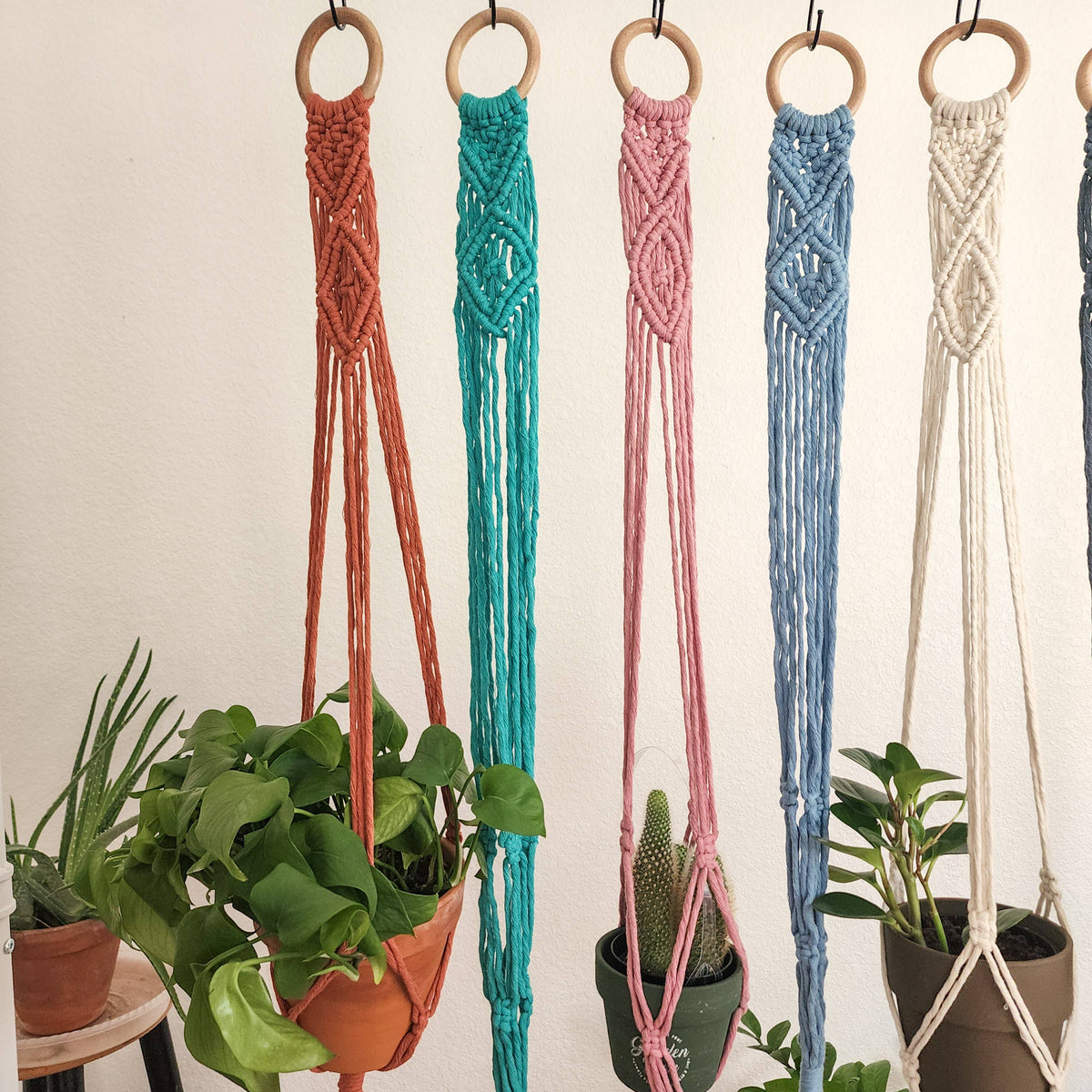 Handmade By Uruba - Handwoven Macrame plant hanger, Boho Home decor & Gift — alternate product image, view 7