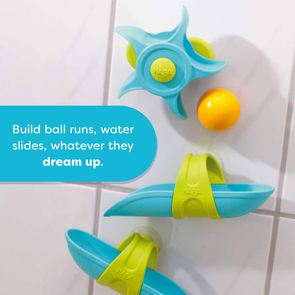 HABA USA - Set de pistas de bolas para la bañera