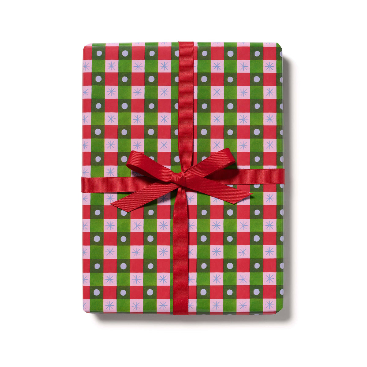 Red Cap Cards Holiday Checker _ 10 ft wrap roll — alternate product image, view 2