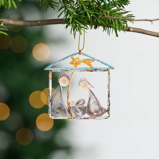 Ten Thousand Villages - Quilled Nativity Ornament