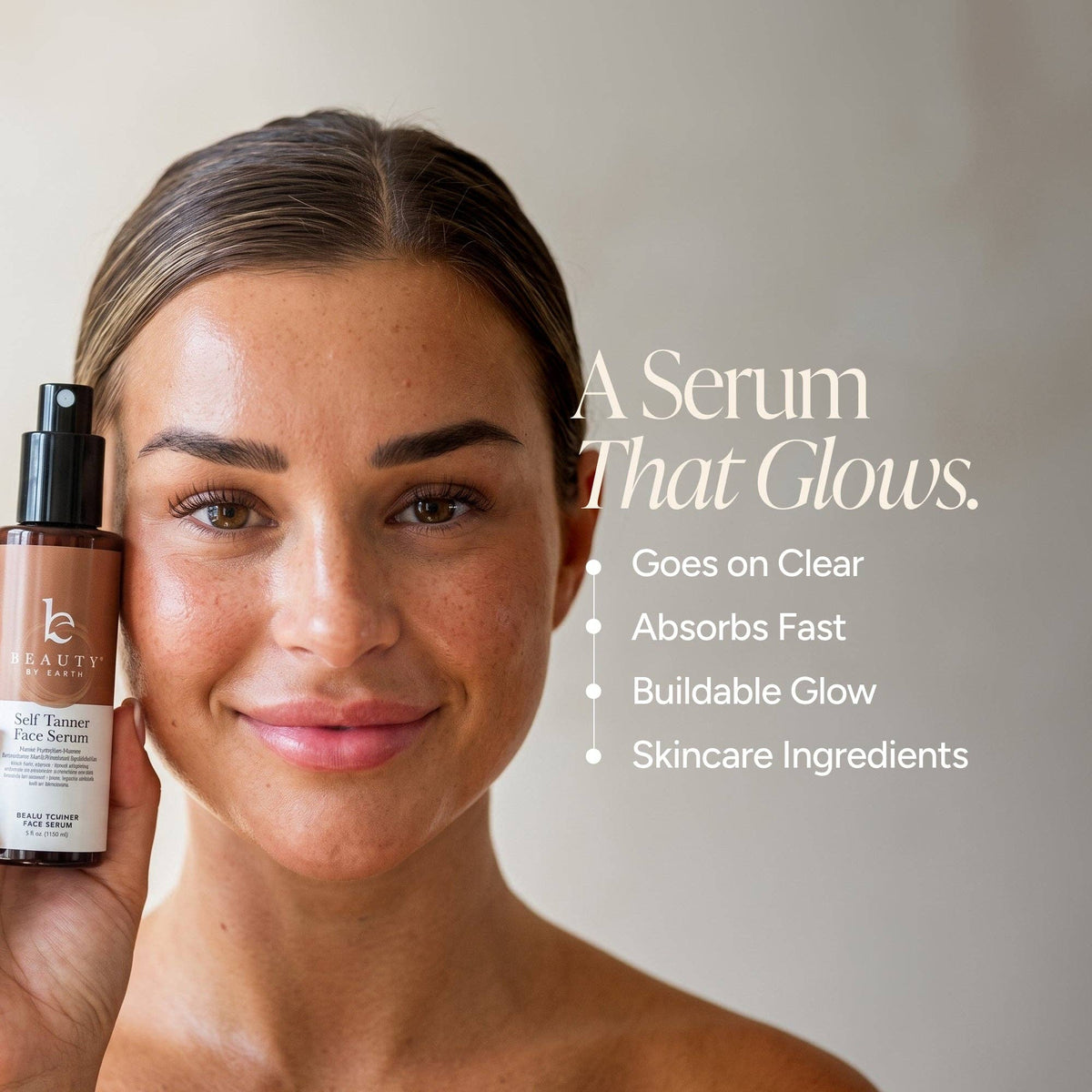 Beauty By Earth - Self Tanner Hyaluronic Acid Face Serum 2oz, (2 Shades) — alternate product image, view 4