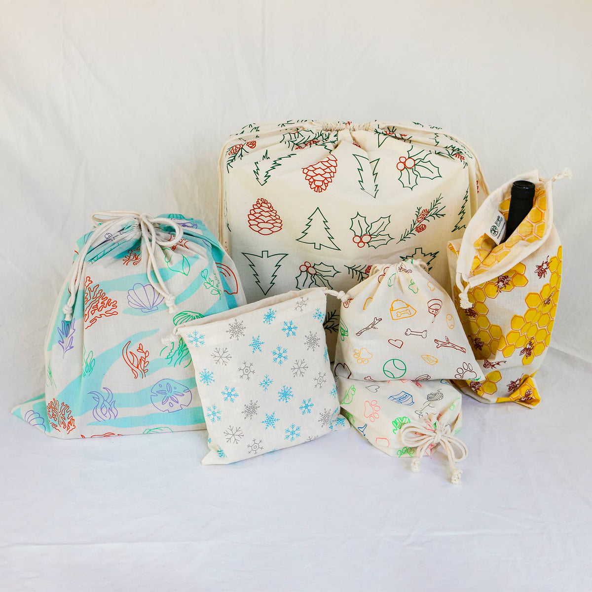 Simple Ecology - Organic Cotton Reusable Gift Bag Sets - Simple Ecology