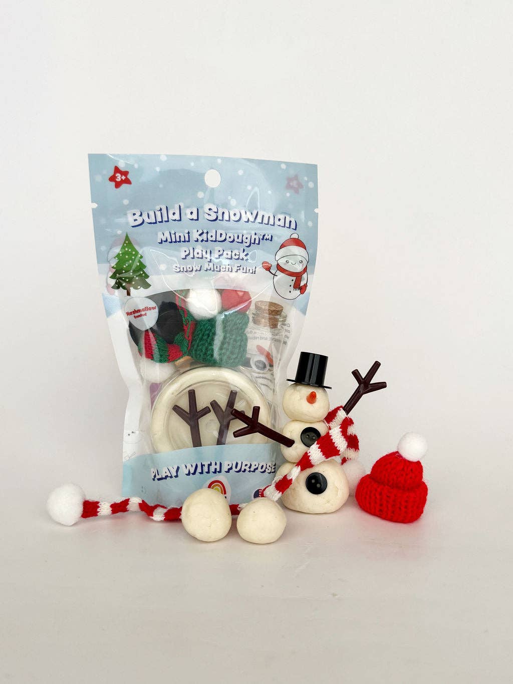 Earth Grown KidDoughs (KidDoughs by EGKD) - Build a Snowman Mini KidDough Play Pack — alternate product image, view 2