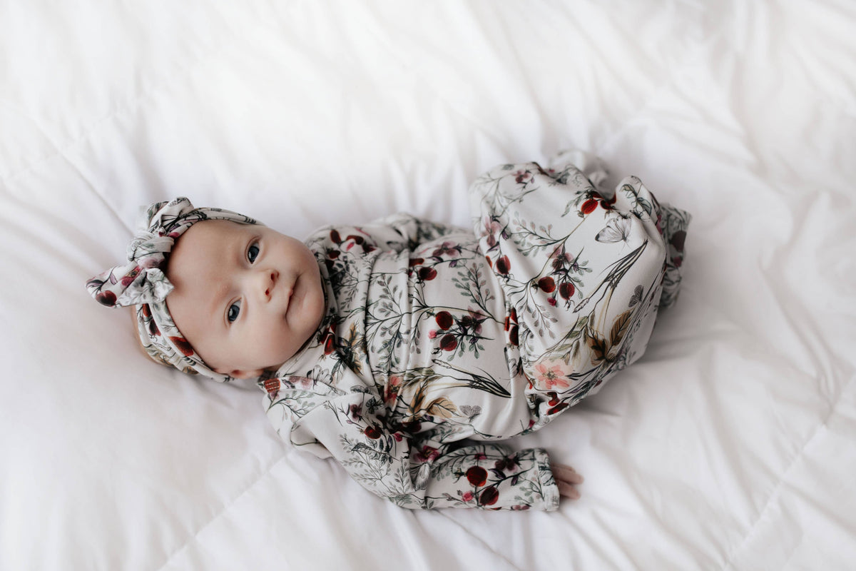 Three Little Tots - Floral Flower Knotted Gown — alternate product image, view 12