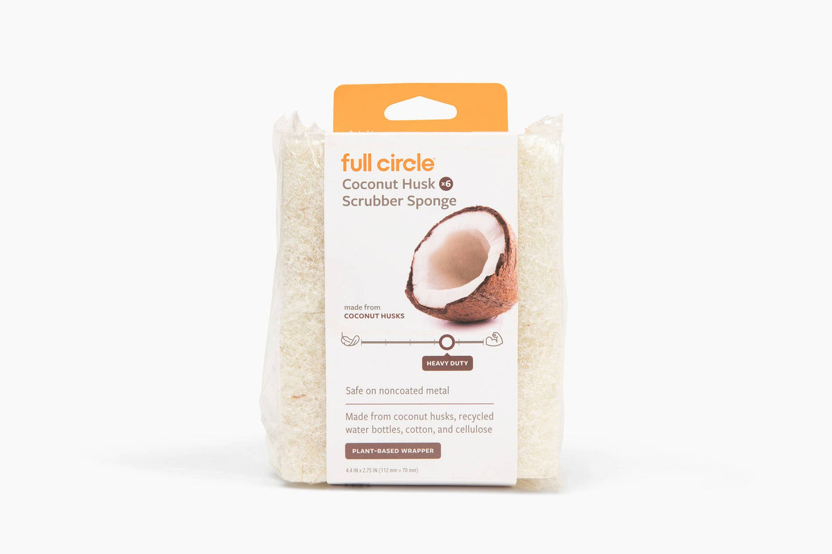 Full Circle Home - Coconut Husk Scrubber Sponge (6pk)