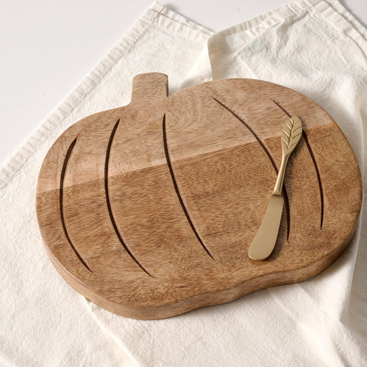 Ten Thousand Villages - Jaik Pumpkin Mango Wood Serving Board