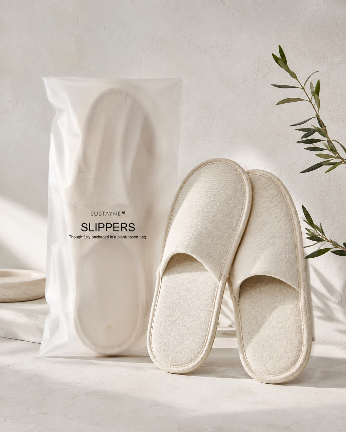 Sustayne - Linen Slippers with Cork Sole