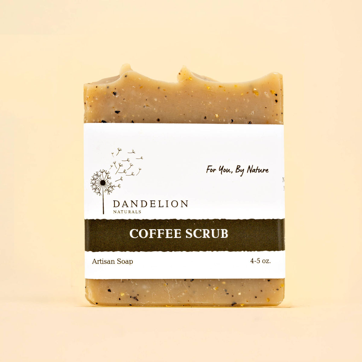 Dandelion Naturals - Coffee Scrub Bar Soap | Exfoliating Soap Bar | Coffee Soap