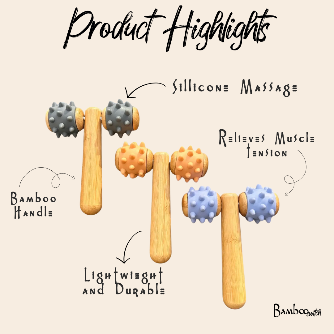 Bamboo Switch - Bamboo Body Rolling Massage Tool, Wellness Bestseller — alternate product image, view 3