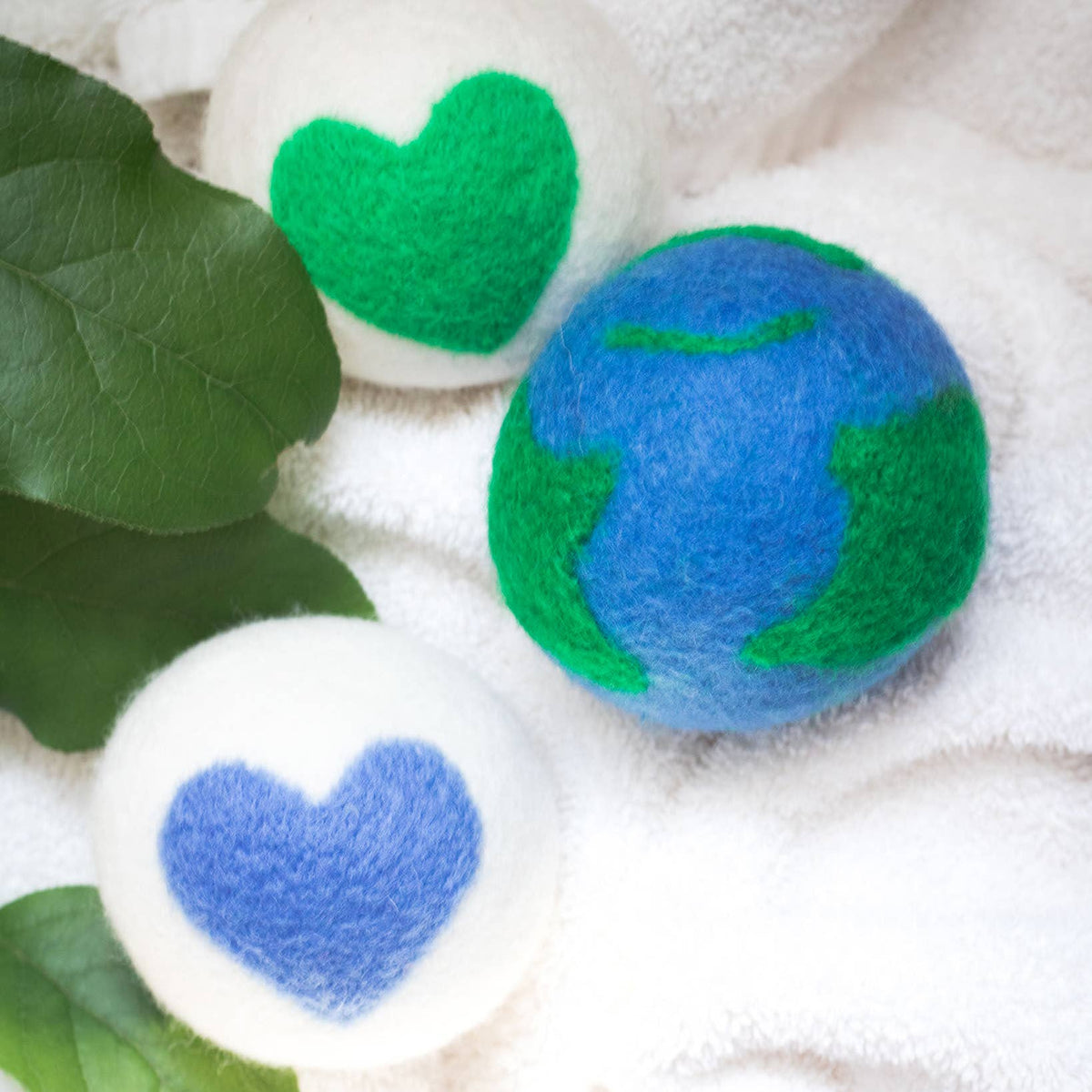 Friendsheep - Love Your Mama Eco Wool Dryer Balls - (Earth, Hearts)