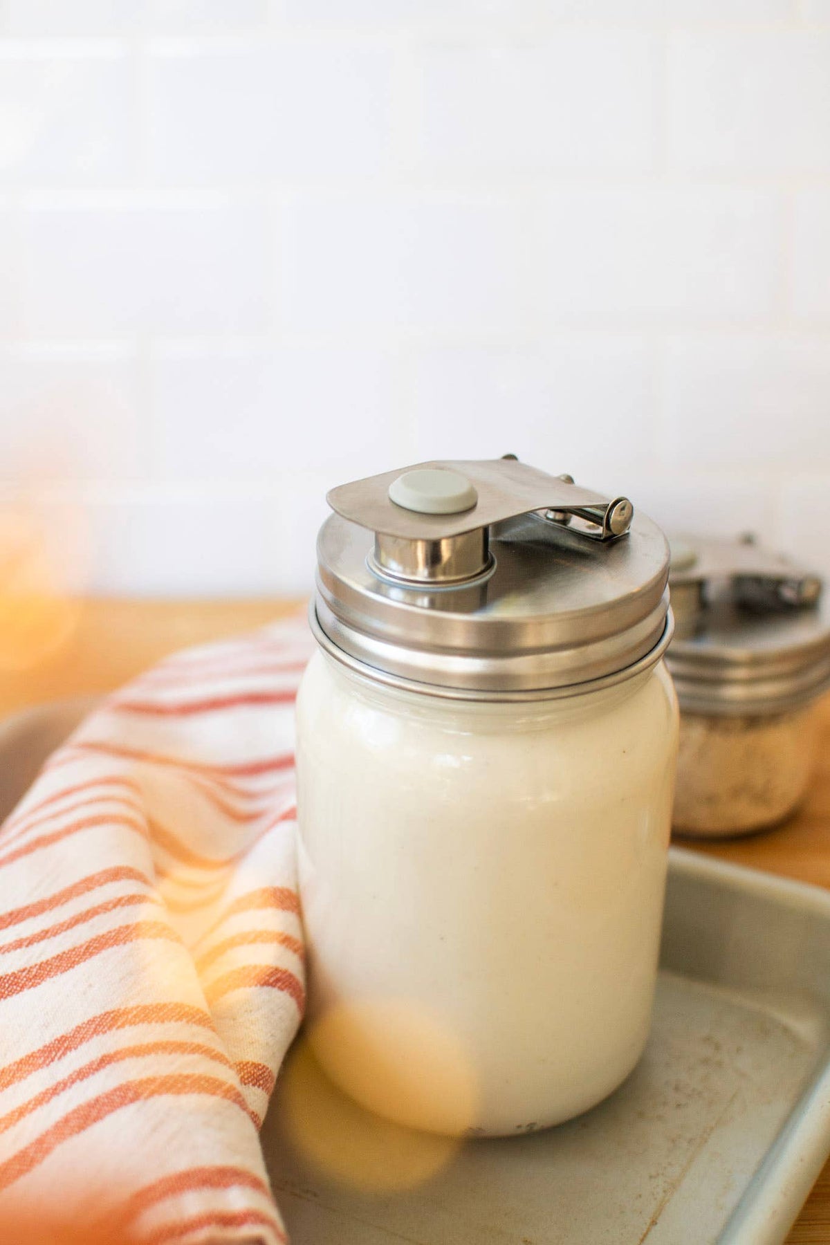 Zefiro - Pourable Jar Lid - Wide Mouth - Stainless Steel