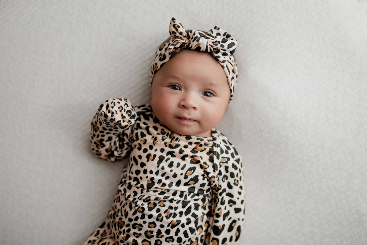 Three Little Tots - Leopard Knotted Gown
