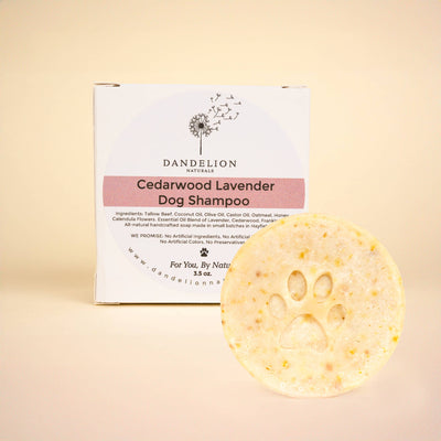 Dandelion Naturals - Barra de champú para perros | Barra de jabón para perros | Lavado para perros | Lavado para mascotas