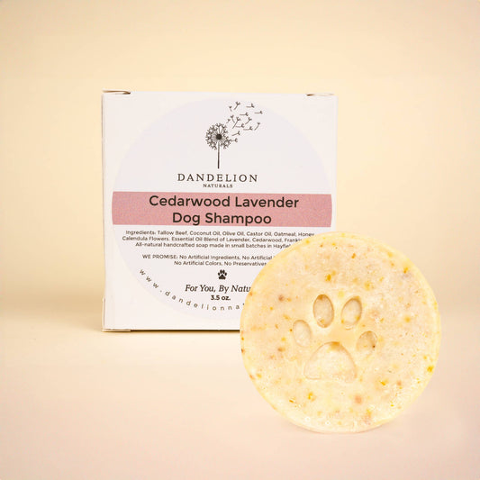 Dandelion Naturals - Barra de champú para perros | Barra de jabón para perros | Lavado para perros | Lavado para mascotas