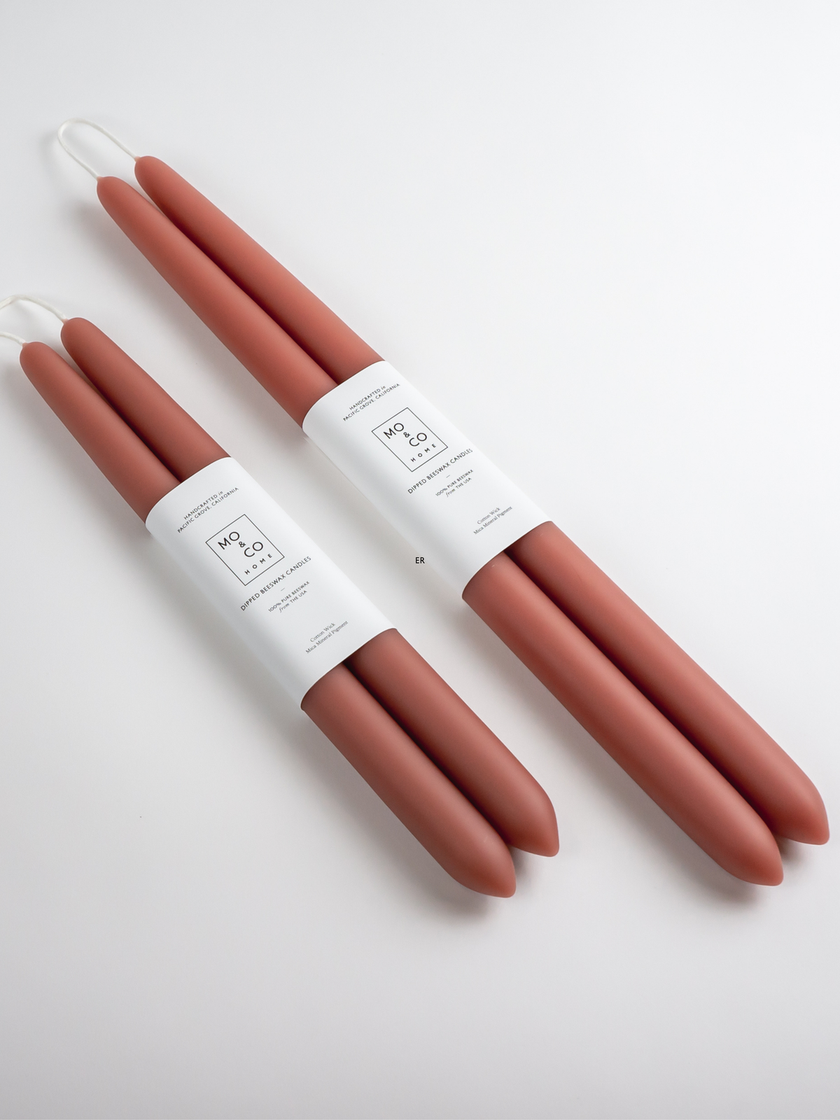 Mo&Co Home - Terra Cotta | Dipped Beeswax Taper Candles | All Natural