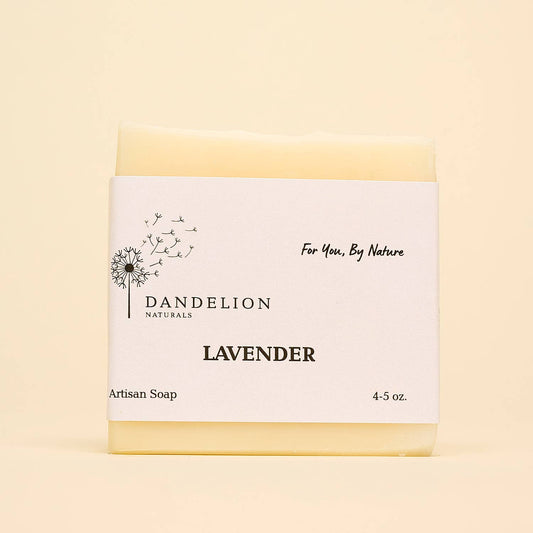 Dandelion Naturals - Jabón en barra de lavanda | Jabón natural | Jabón con aceites esenciales