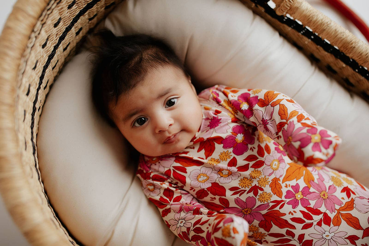 Three Little Tots - Wild Child Floral Hawaiian Knotted Gown — alternate product image, view 11