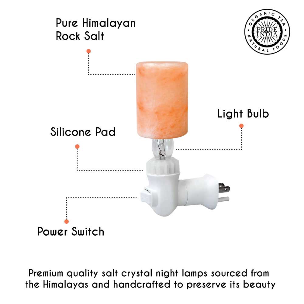 PRIDE INDIA BRANDS - Pride of India Crystal Pink Salt Night Lamp