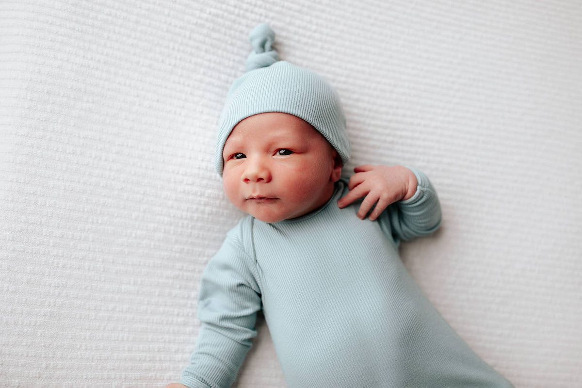 Three Little Tots - Blue Bird Knotted Gown — alternate product image, view 11