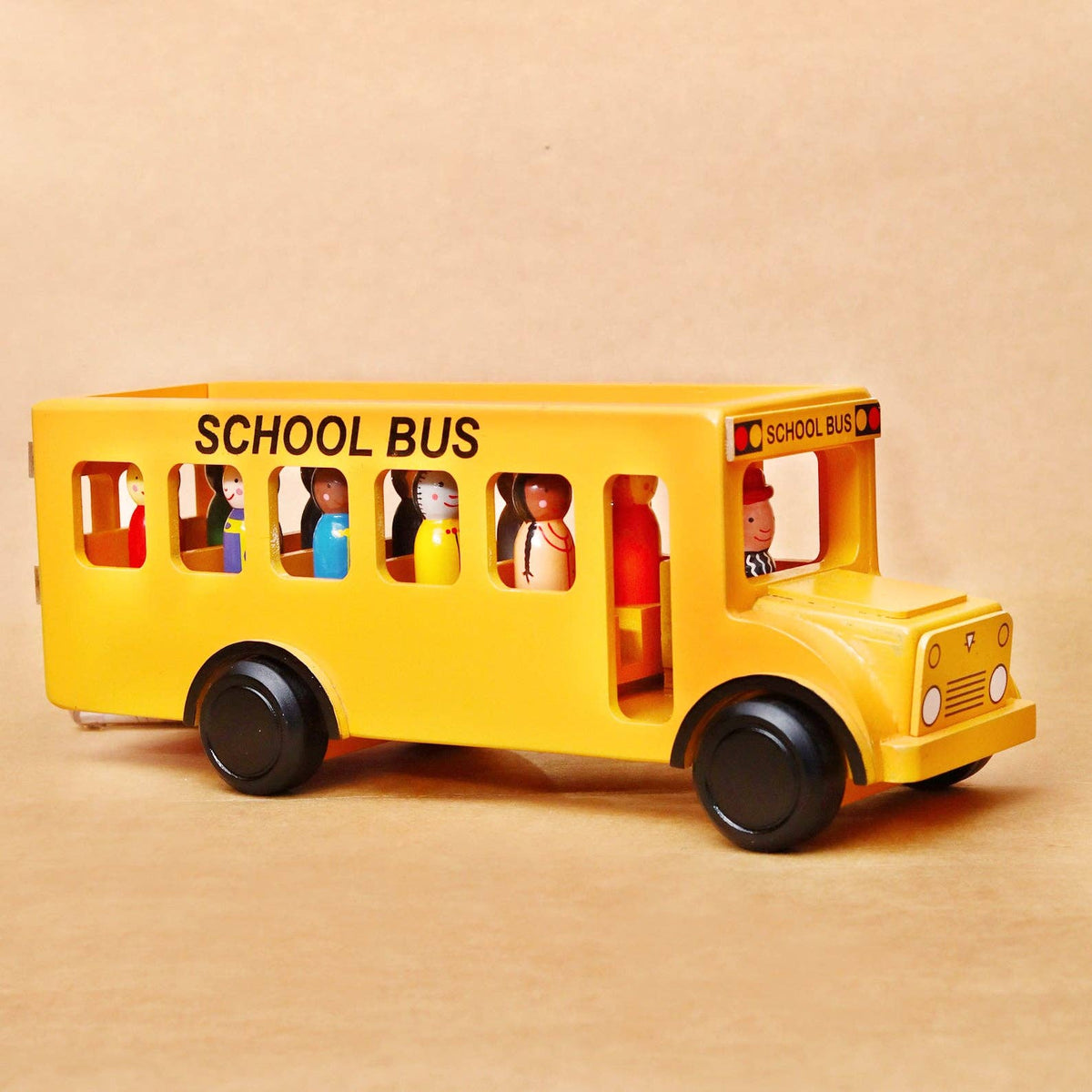 Mr. Ellie Pooh - Wooden School Bus with Children