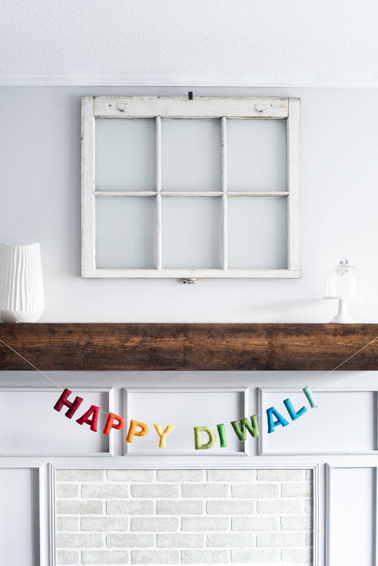 Nivas - (Arcoíris) Banner de Feliz Diwali - Fiesta de Deepavali