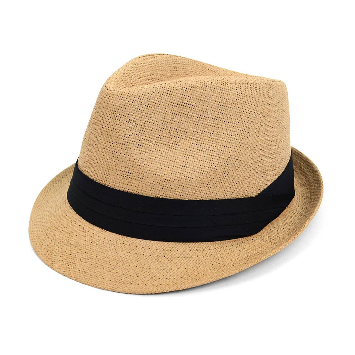 Selini New York - Woven Fashion Trilby Fedora with Black Band — alternate product image, view 6
