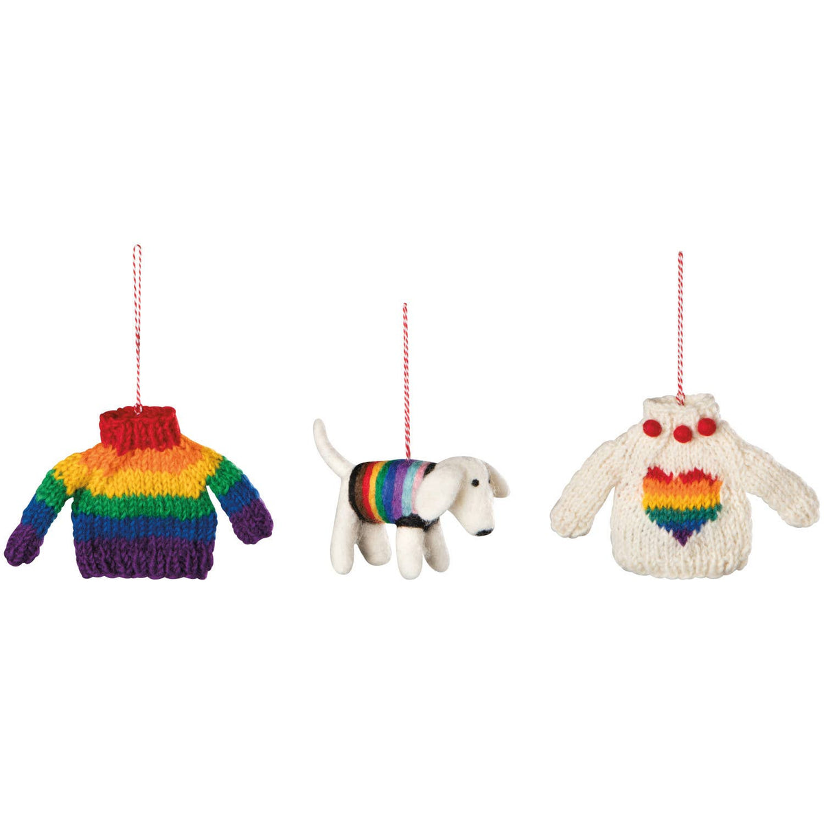 Adornos navideños de fieltro Love is Love