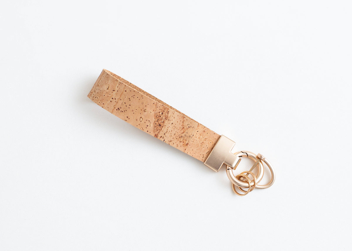 KORK & Inspired by KORK - Cork Key Chain w/FOB attachment--Natural