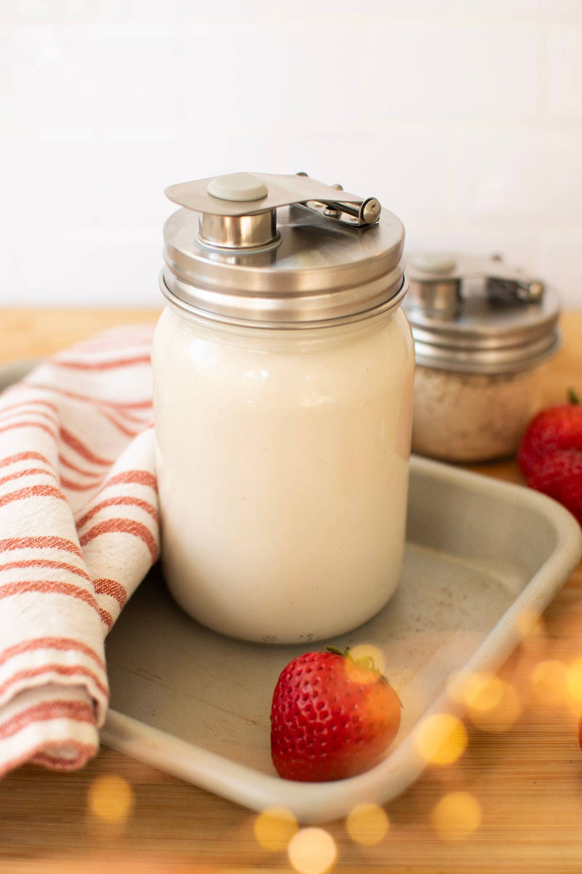 Zefiro - Pourable Jar Lid - Wide Mouth - Stainless Steel