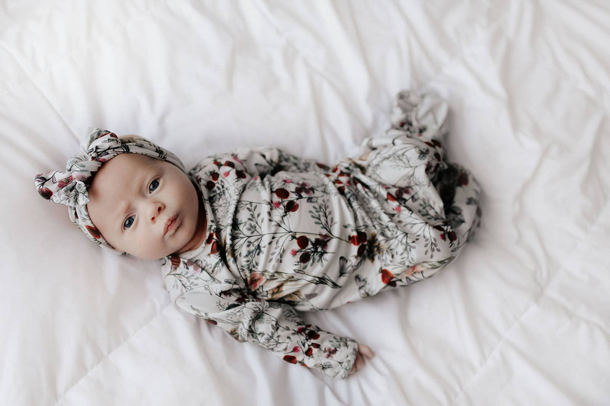 Three Little Tots - Floral Flower Knotted Gown — alternate product image, view 10