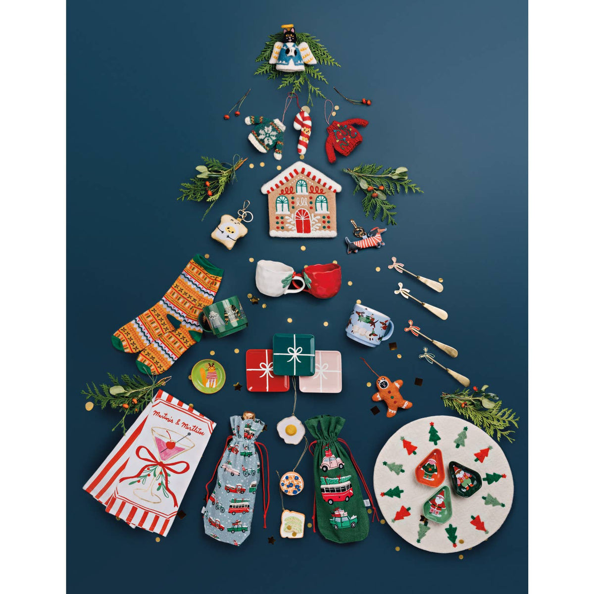 Danica Jubilee - Juego de taza y calcetines Merry Knitmas